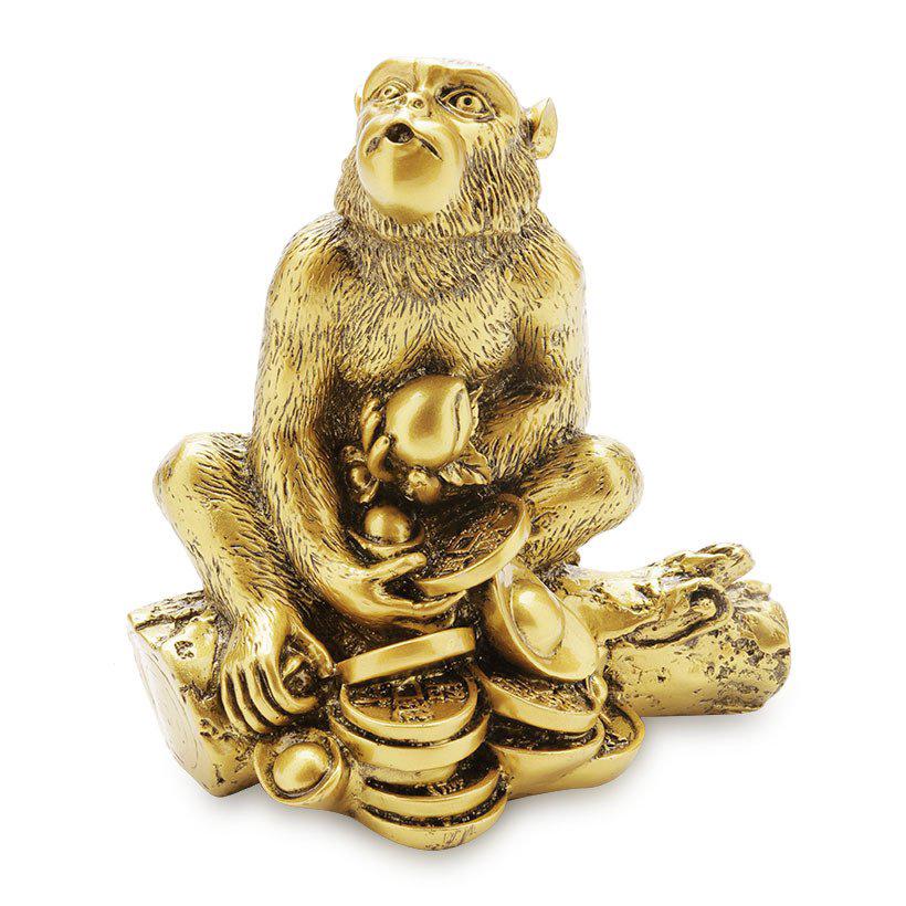 Tượng khỉ tiền 16x17cm