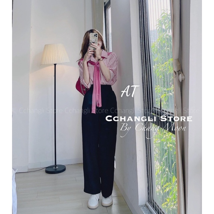 Áo Sơ Mi Thuỷ Thủ Phối Khăn Len Hàng Quảng Châu Cao Cấp