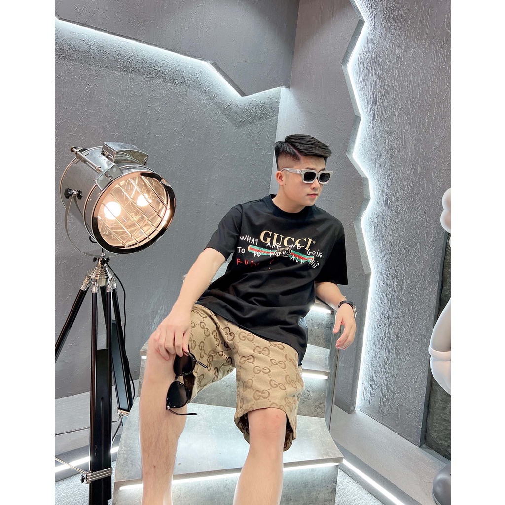 Áo thun gucci where are we going form rộng unisex, chất liệu cotton 100% thoáng mát,thấm mồ hôi (Fashionweek6340)