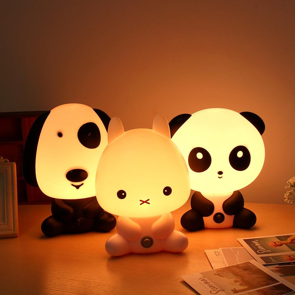 Cute Cartoon Animal Kid Bedroom Table Desk Home Night Lamp Switch Light 220V