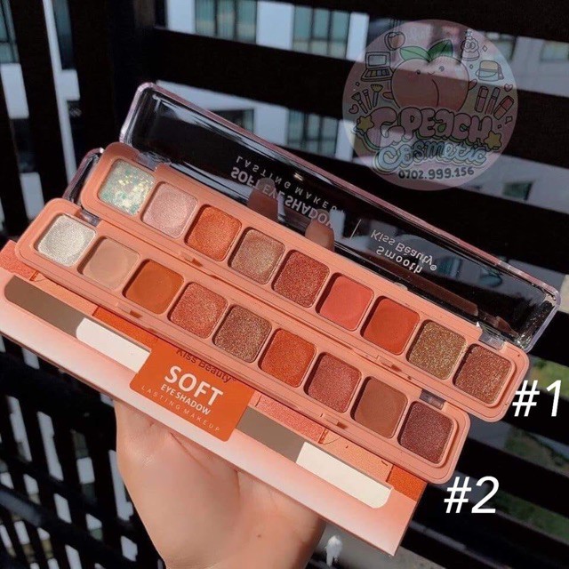 ❤️ bảng 9 màu mắt tone cam kiss beauty soft eyeshadow item no. 87118-03. ❤️ | BigBuy360 - bigbuy360.vn
