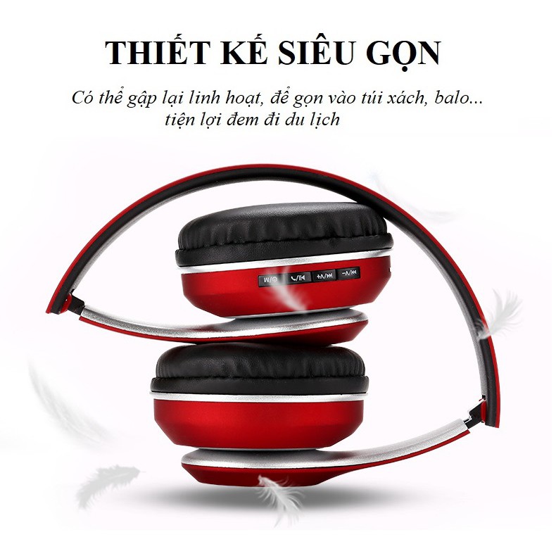 Tai Nghe Chụp Tai ❤️FREESHIP❤️ Tai Nghe Không Dây Âm Thanh Sống Động - Tai Nghe Bluetooth ST-33 Hỗ Trợ Thẻ Nhớ, Nghe FM