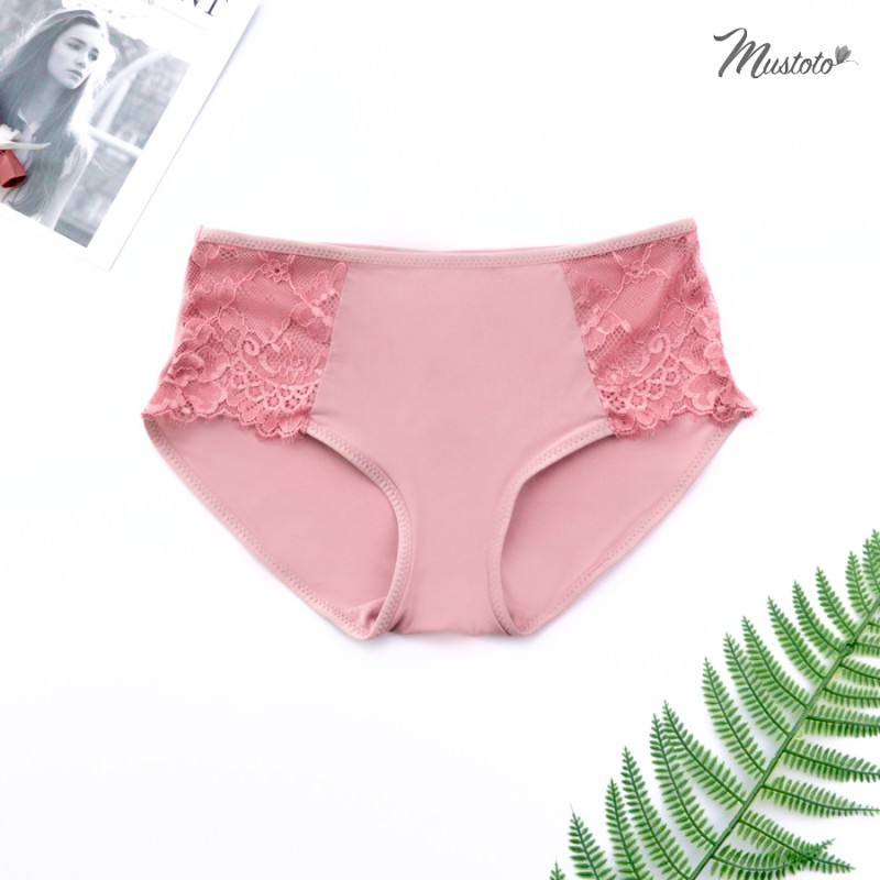 [Mã FAMALLT5 giảm 15% đơn 150k] Quần Lót Nữ Lưng Vừa Trơn Phối Ren (Mustoto MQ46) | BigBuy360 - bigbuy360.vn