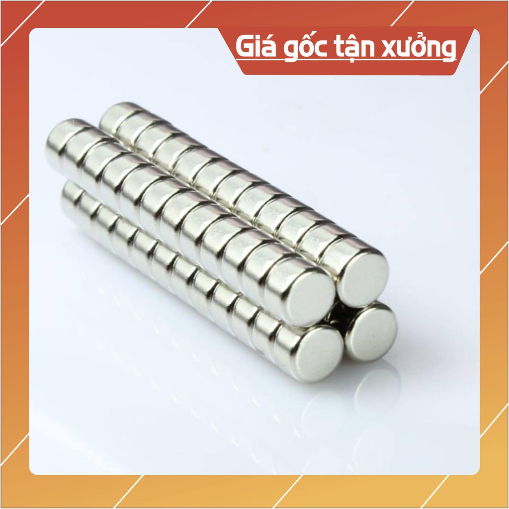 [Xả Kho] Nam châm viên 10x6mm, loại nam châm trắng đát hiếm hình trụ tròn 10*6mm