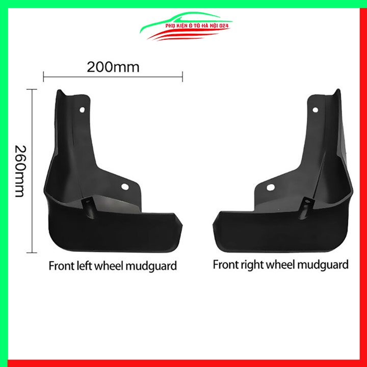 Bộ 4 chắn bùn Toyota Raize 2020-2024 chuẩn theo xe