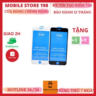 Cường Lực Iphone Full màn 10D - Cường lực ip (tặng khách giấy lau Khô - Ướt)