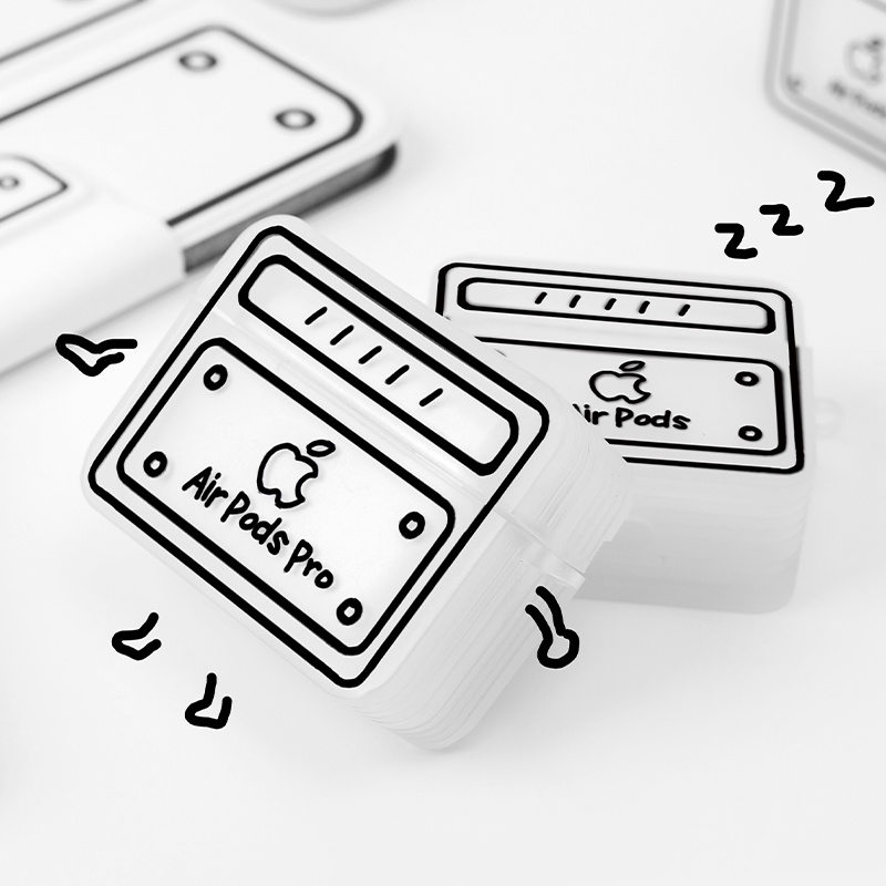 Vỏ bảo vệ chống sốc hộp sạc tai nghe hình vuông màu đục thích hợp cho Airpods 2nd Generation 3rd Generation