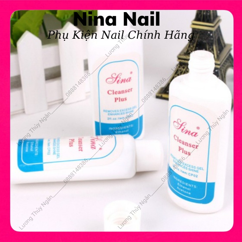 Dung Dịch Lau Sơn Gel, Nước Chùi Gel Móng Tay SINA 60ml