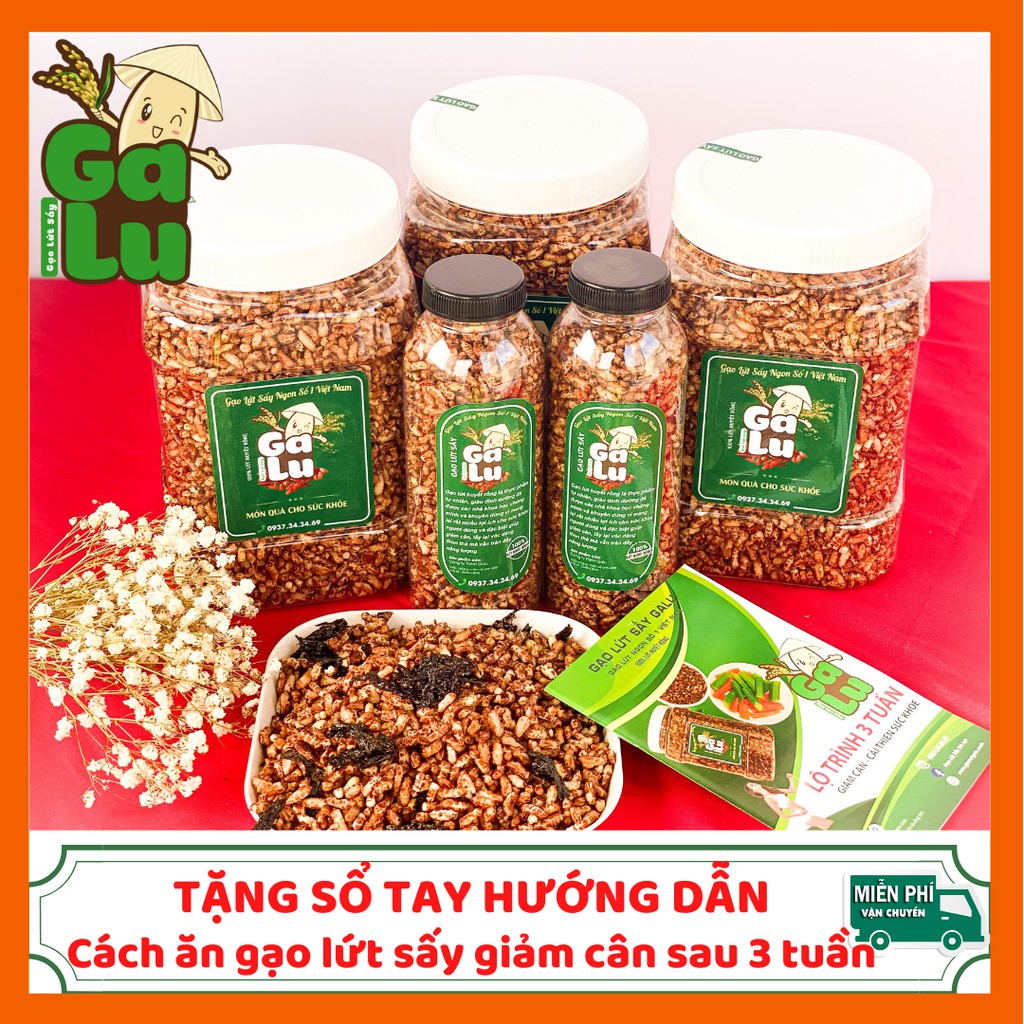 2 Hũ(Túi) Gạo Lứt Sấy Galu 500gram + 1 Chai 120gram+ Tặng Sổ Tay Hướng Dẫn Ăn Giảm Cân Sau 3 Tuần (Đầy đủ giấy tờ VSATTP | BigBuy360 - bigbuy360.vn