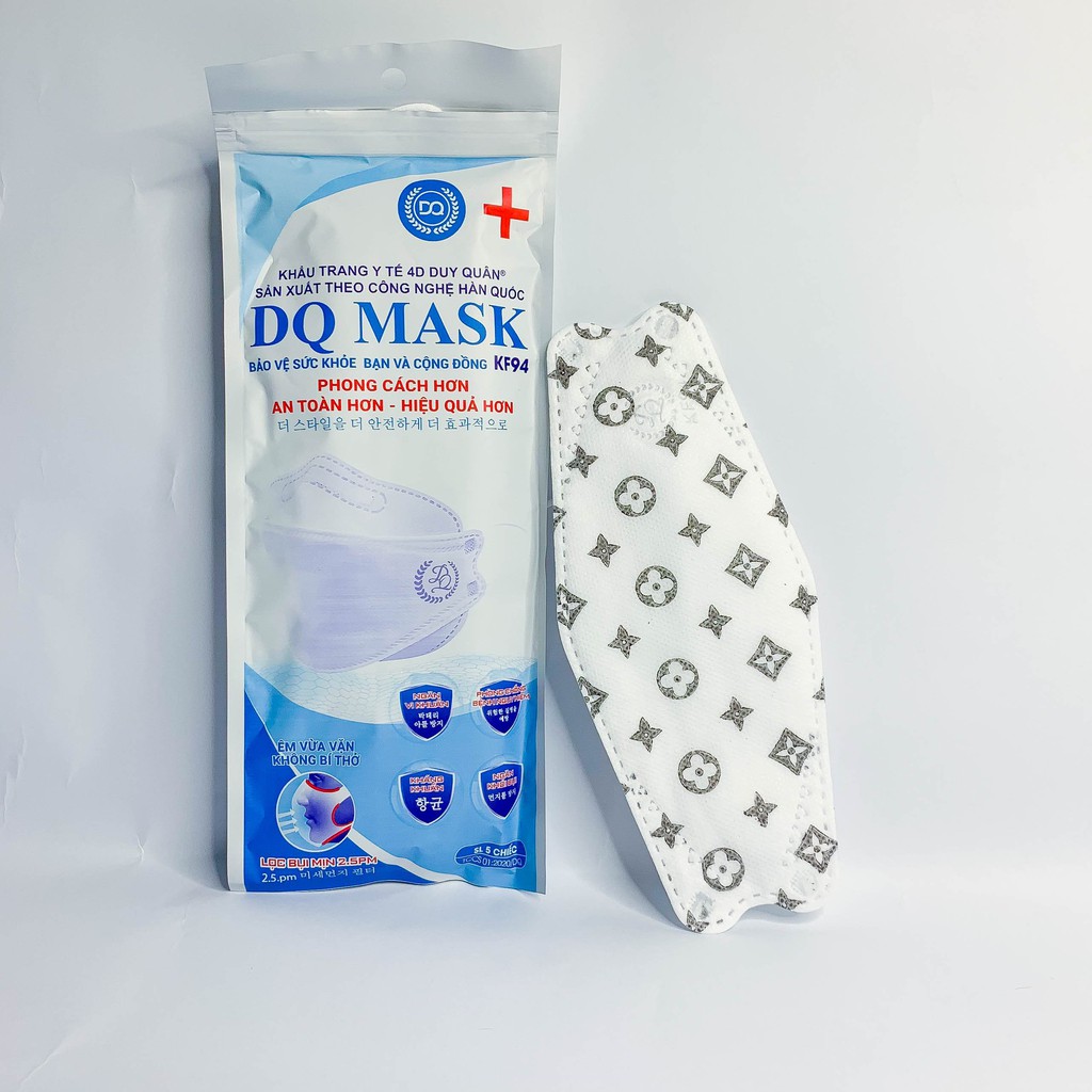 Khẩu trang 4D KG KF94 Mask công nghệ Hàn Quốc, set 5 chiếc, hàng chính hãng #qmc