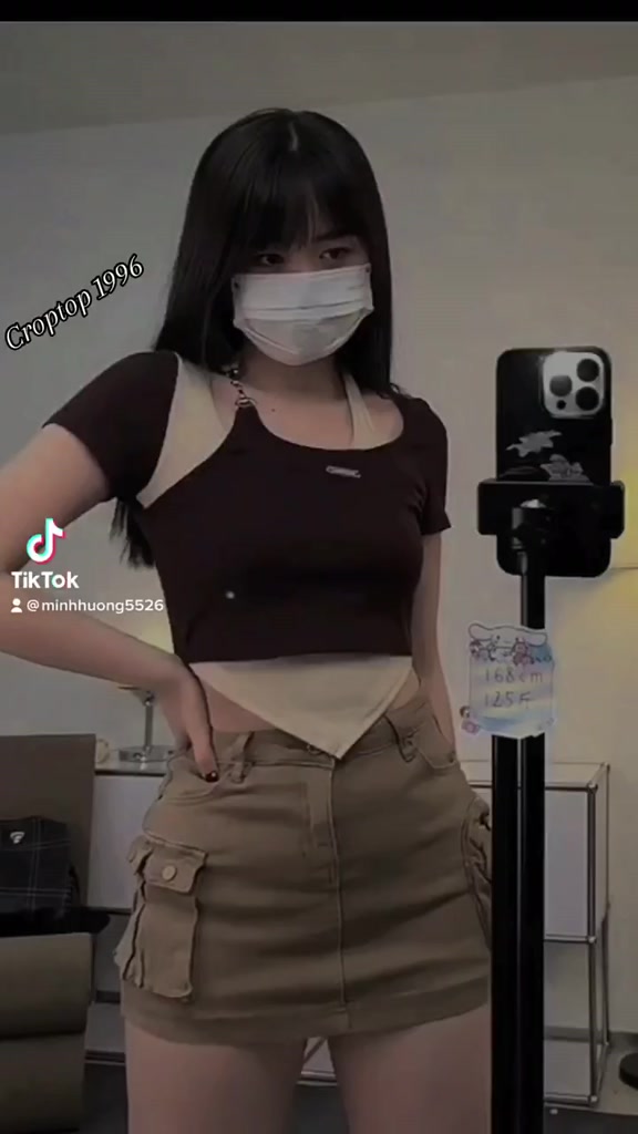 Áo nữ CropTop Chất Thun Gân phối dây cổ xích sành điệu A43 | BigBuy360 - bigbuy360.vn