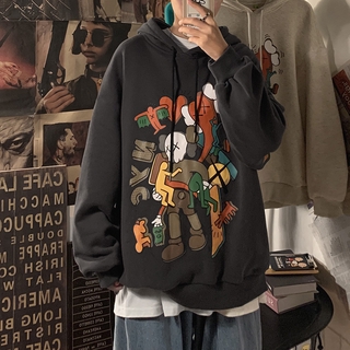 Áo hoodie tay dài in hình hoạt hình thời trang thu đông cỡ M-XXL cho nam