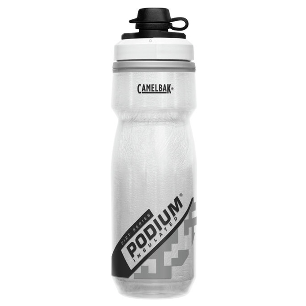 Bình Nước Xe Đạp Thể Thao Cách Nhiệt Camelbak Podium Chill Dirt Series 620ml Có Nắp Đậy - Trắng