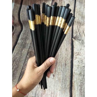 Đũa mạ vàng set 10 đôi