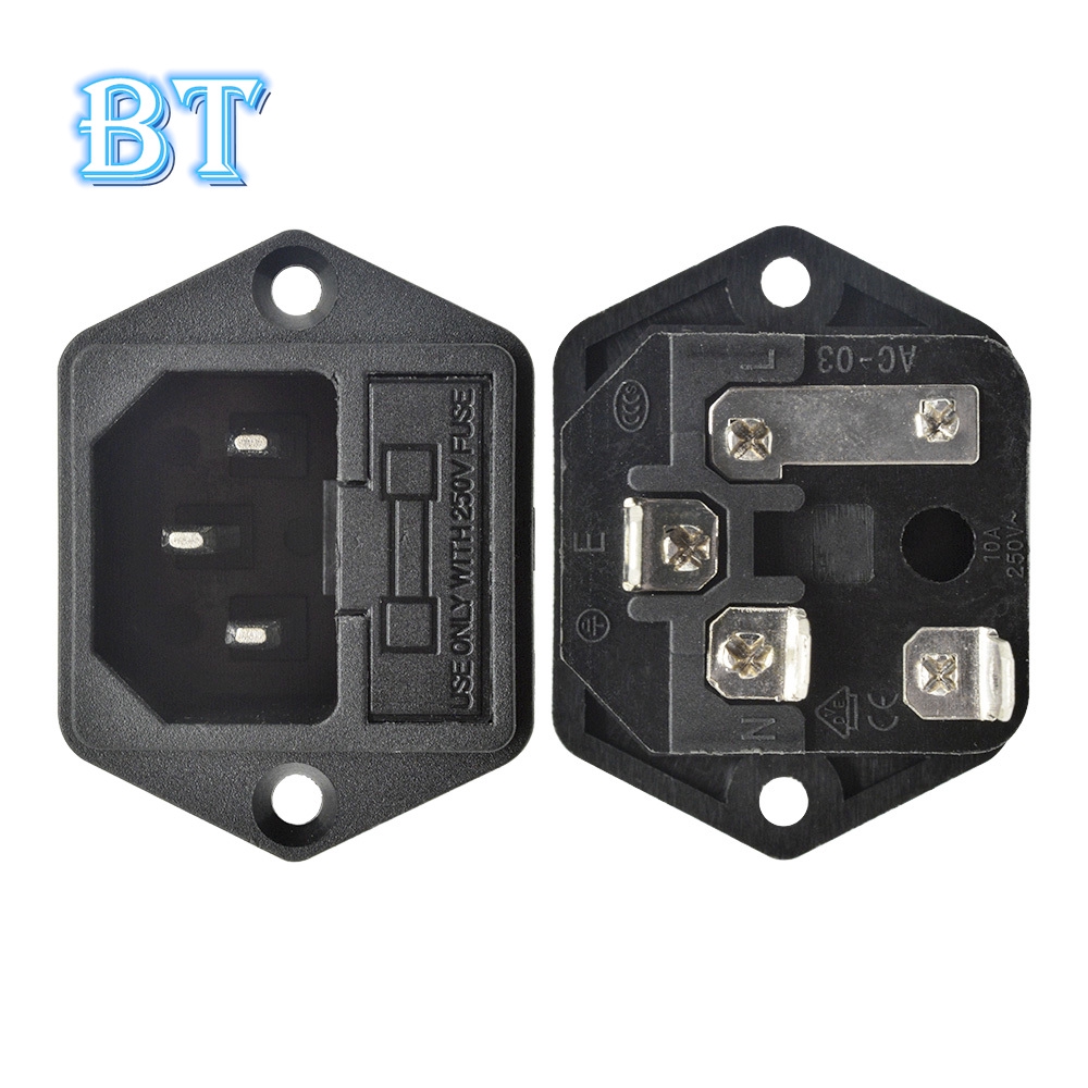 Lõi Sắt Cố Định Nguồn Điện AC10A / 250V AC-03 Kèm Cầu Chì