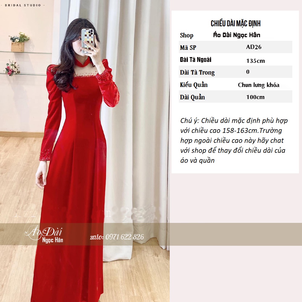 Áo Dài Cô Dâu Cưới Hỏi AD26