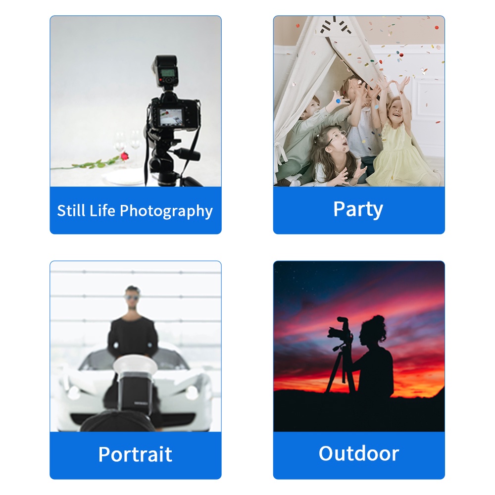 Combo Tản Sáng Bộ Đèn Khuếch Tán Ảnh Sáng Selens Đèn Flash Speedlite