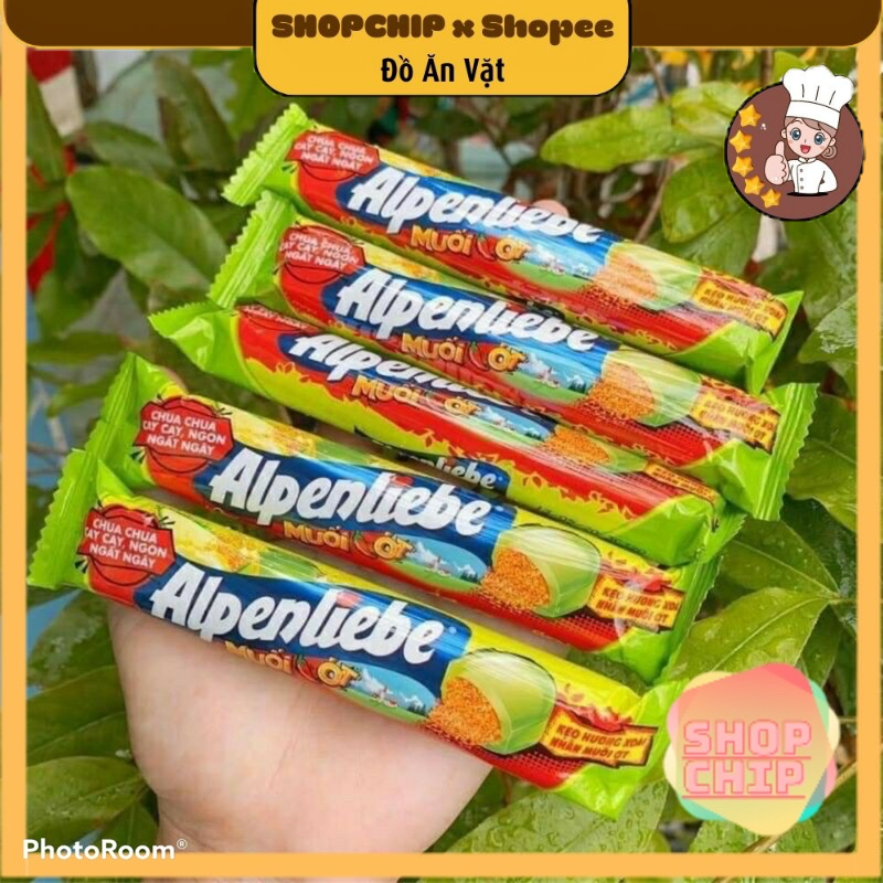 Kẹo Viên Alpenliebe Hương Xoài Nhân Muối Ớt Thỏi 10 Viên