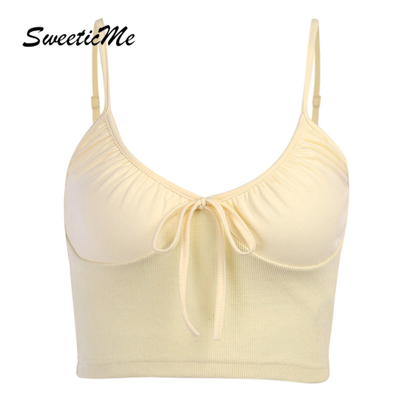 Áo Hai Dây Hở Lưng Phối Nơ Gợi Cảm Dành Cho Nữ 2021