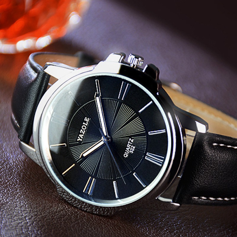 Đồng Hồ Analog Máy Quartz Nam Sang Trọng YAZOLE 332