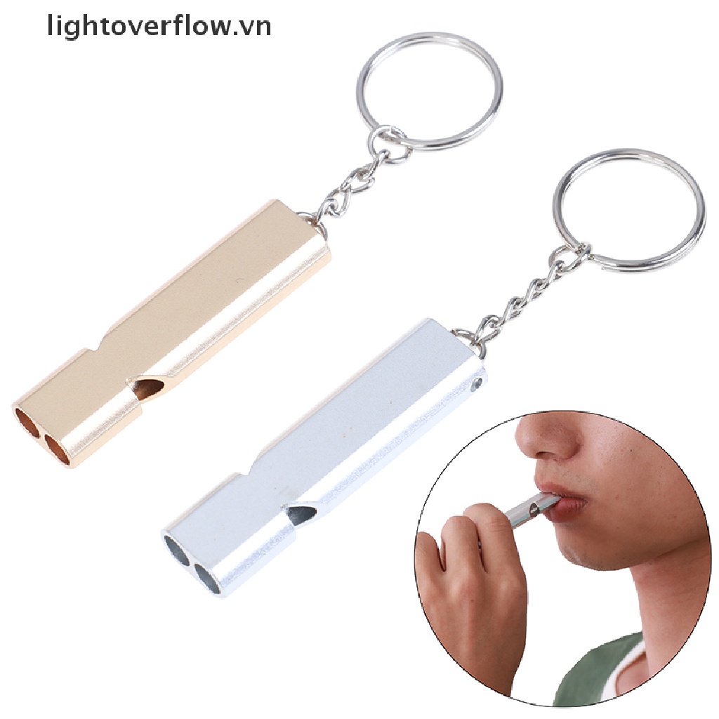 Còi Thổi Đi Cắm Trại / Leo Núi Bằng Hợp Kim Nhôm Có Móc Khóa Tiện Lợi [VN]