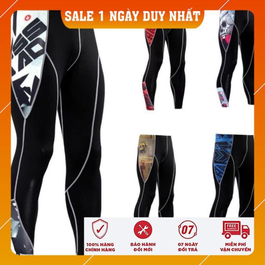 Spring Summer Cycling Pants Men Women Sports Tight Quick-drying Stretch Printed Pants