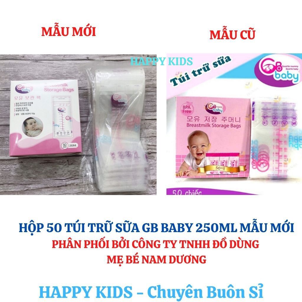  Hộp 50 túi trữ sữa GB Baby Hàn Quốc 250ml mẫu mới