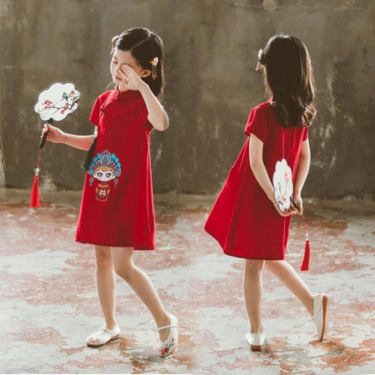 Đầm Công Chúa Trung Hoa Cỡ Vừa Phong Cách Phương Tây Thời Trang Mùa Hè Cho Bé Gái