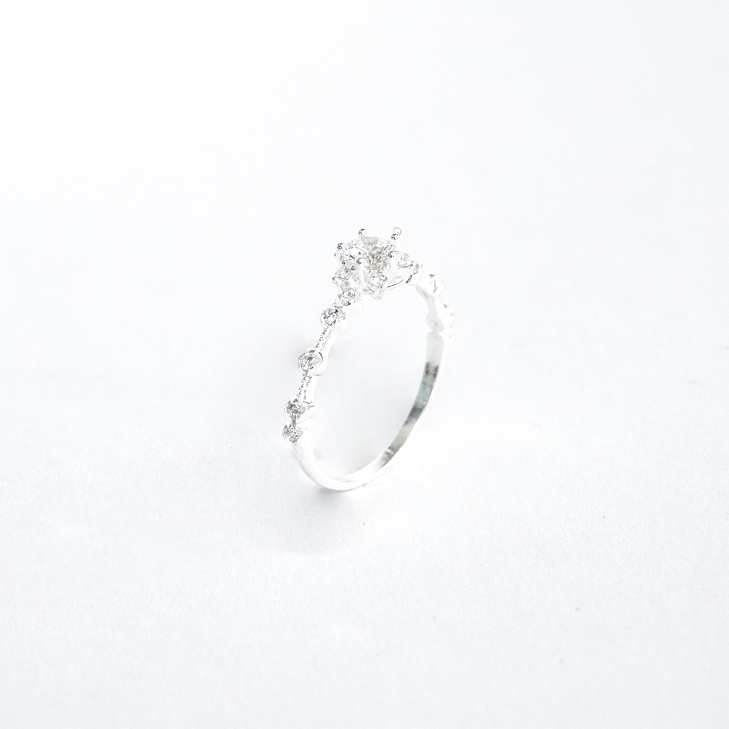 Nhẫn bạc nữ ATJ9032 , Princess ring with stones ANTA Jewelry