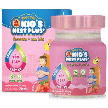 Thực phẩm bảo vệ sức khỏe - Nước yến Kids Nest Plus+ 15% 70ml