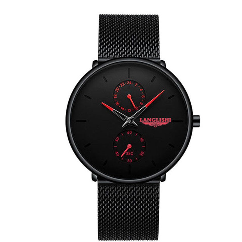 Đồng hồ dạ quang nam langlishi  , Đồng hồ dây thép đẵng cấp lịch lãm nhất 2021,DH02A - lucas shop | BigBuy360 - bigbuy360.vn