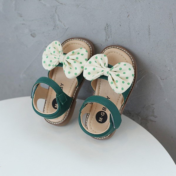 Dép sandal Nơ chấm bi Cute V562 Quảng Châu cao cấp cho bé sz 21 đến 30