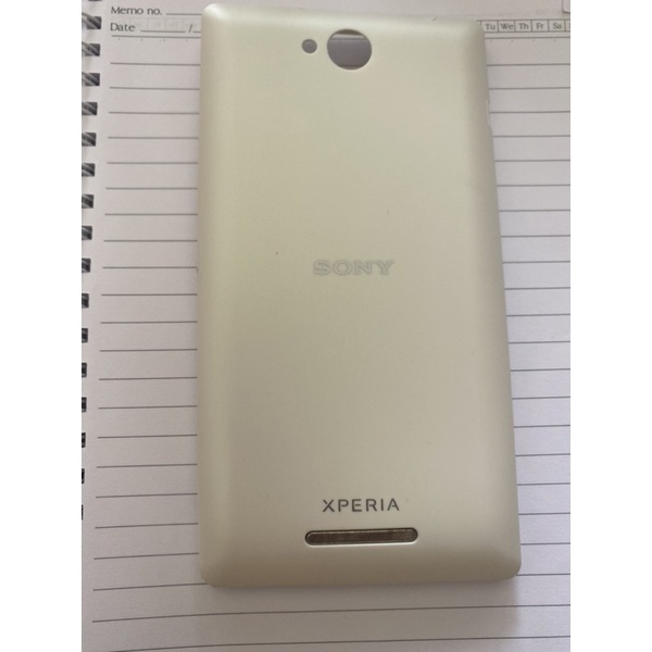 nắp lưng sony Xperia C(C2305) trắng kèm viền đủ cả nút nguồn