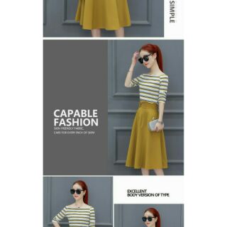 Chân váy xoè đan lưng cao cấp