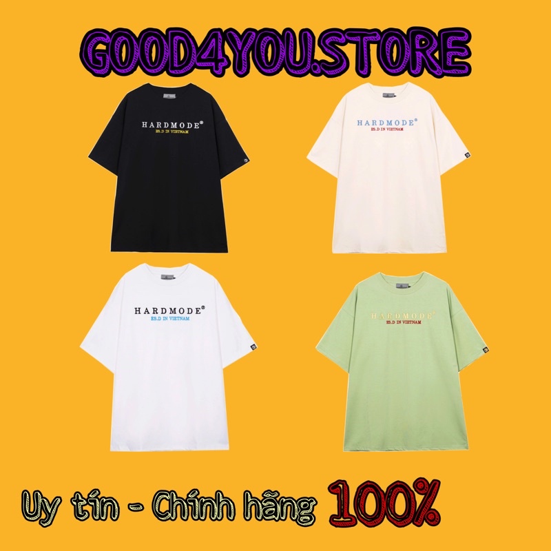 [ ÁO HARDMODE CHÍNH HÃNG ] BASIC THÊU - ÁO THUN FORM RỘNG NAM NỮ