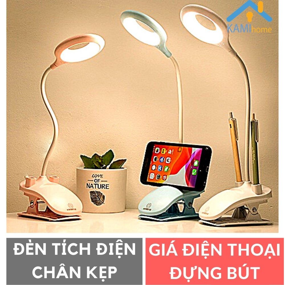 Đèn học kẹp bàn và để bàn sạc tích điện bóng led chống cận thị cho trẻ em mã 36023a