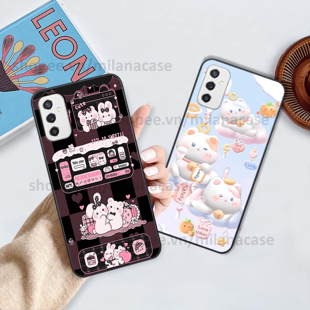 Ốp Samsung M52 5G hình đồng hồ icon gấu mèo cute cực dễ thương ngộ nghĩnh