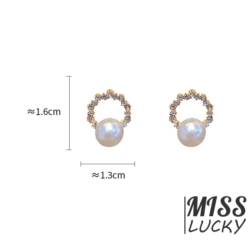 Khuyên tai nữ kiểu dáng hình học thời trang phong cách Hàn Quốc