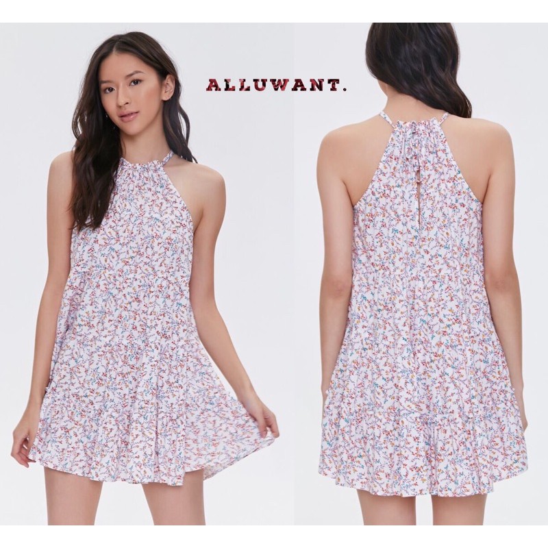 Váy đầm Floral Print Mini Dress F21 VNXK