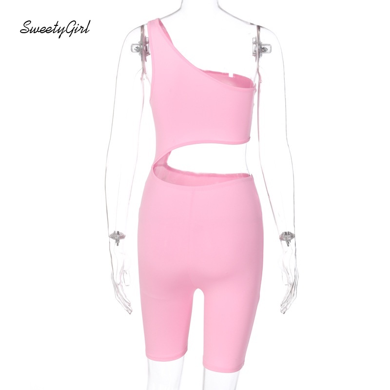 Bộ Áo Liền Quần Hai Dây Màu Trơn Thời Trang Dành Cho Nữ