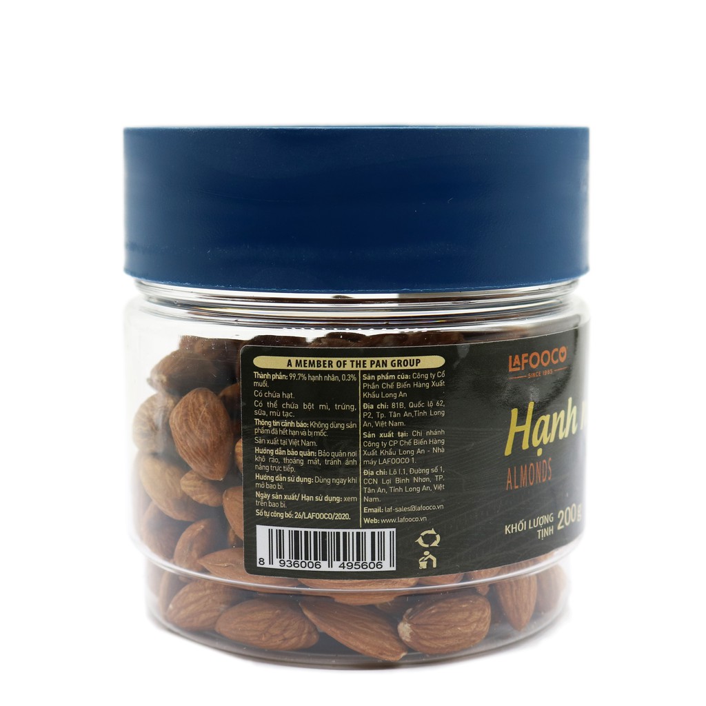 LAFOOCO Hạnh nhân Mỹ sấy muối 200g