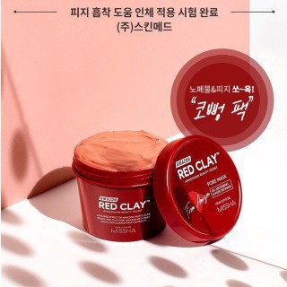 Mặt nạ đất sét giảm mụn đầu đen làm sạch da Missha Amazon Red Clay Pore Mask 110ml
