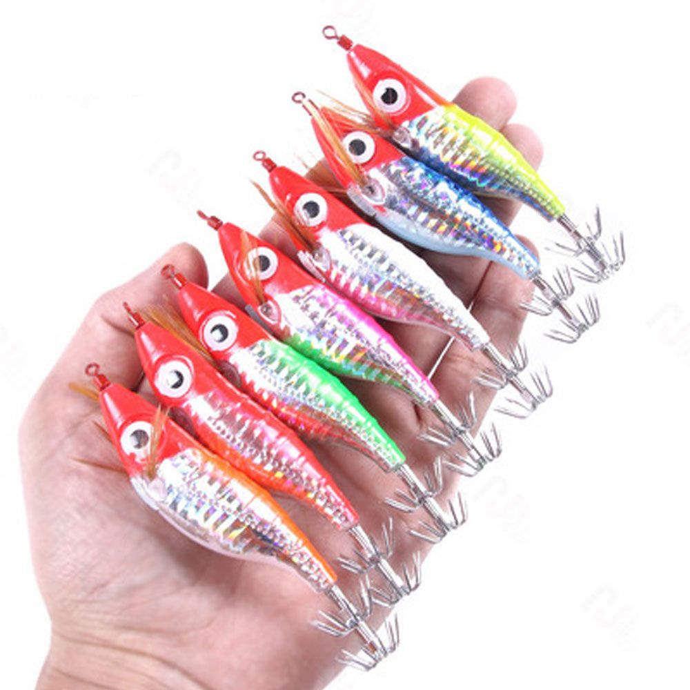 Mồi Câu Cá Giả Hình Bạch Tuộc Phát Sáng Nhiều Màu Sắc