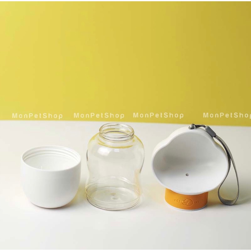 Bình nước du lịch cho thú cưng hình đám mây 2in1