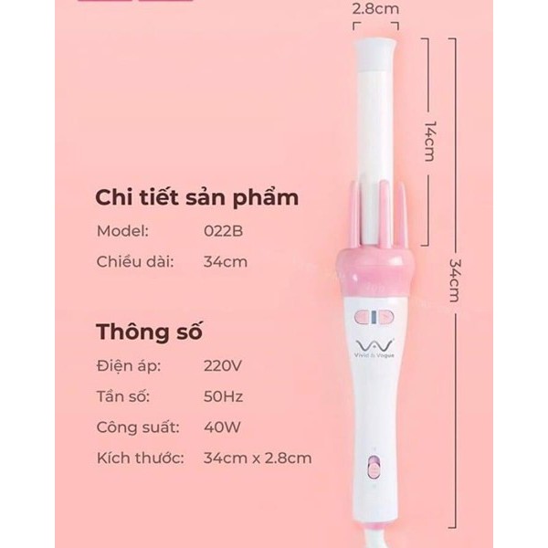 Máy Uốn Tóc , Đ𝑨 𝑵𝑨̆𝑵𝑮 Máy Làm Tóc Làm Xoăn Xoay Tự Động 360 Độ(CHÍNH HÃNG)