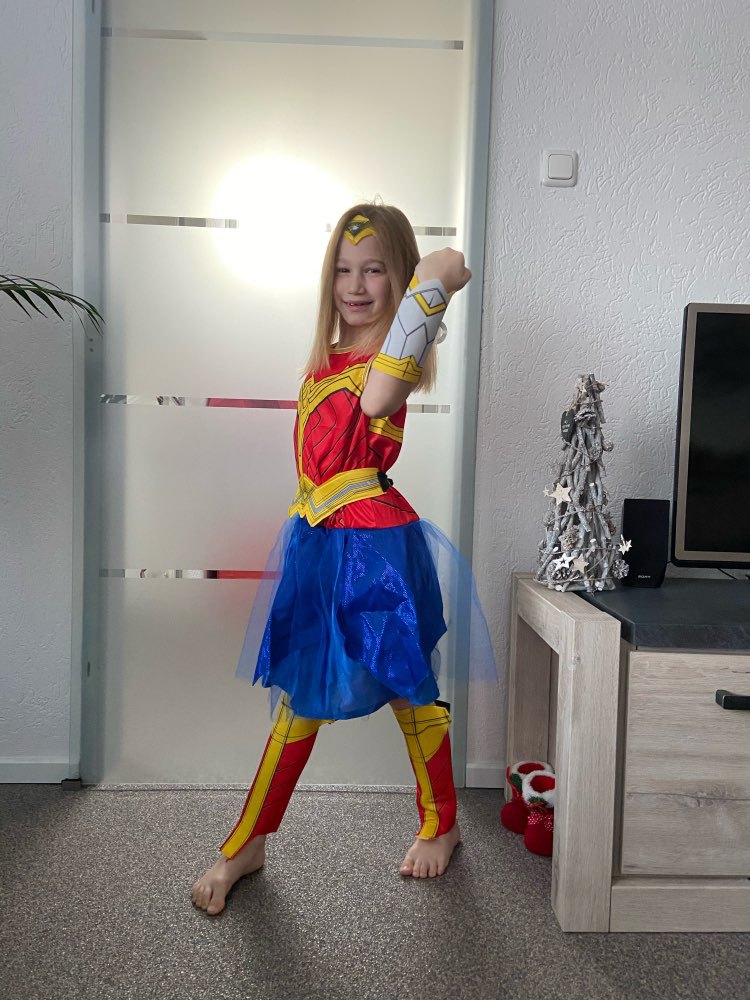 Bộ Đồ Hóa Trang Siêu Nhân Wonder Woman Cho Bé Gái