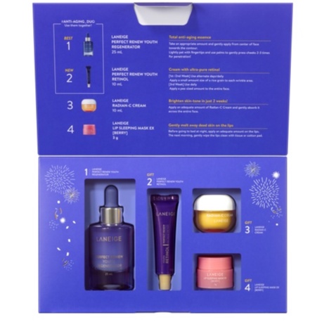 [Phiên bản giới hạn]  Bộ Tinh chất dưỡng da cô đặc giúp ngăn ngừa lão hoá LANEIGE Perfect Renew Youth Regenerator 48ml