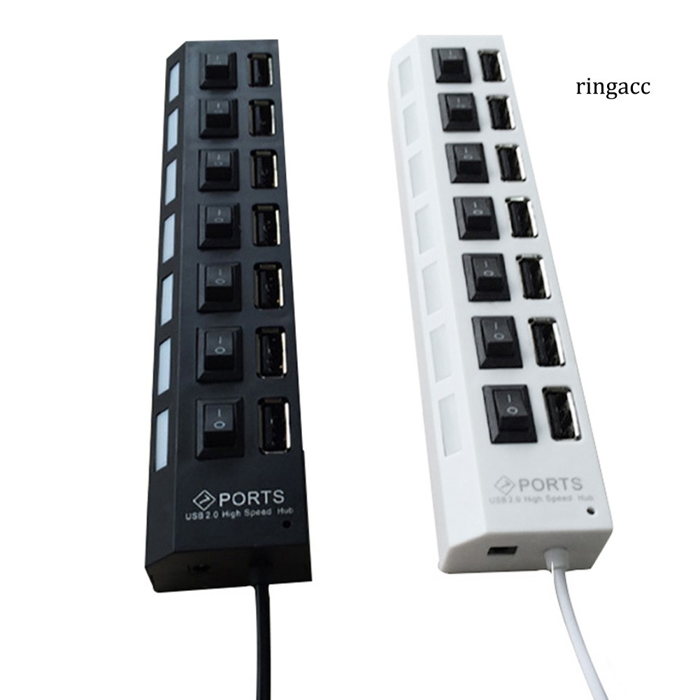 Bộ chia 7 cổng USB 2.0 có đèn Led