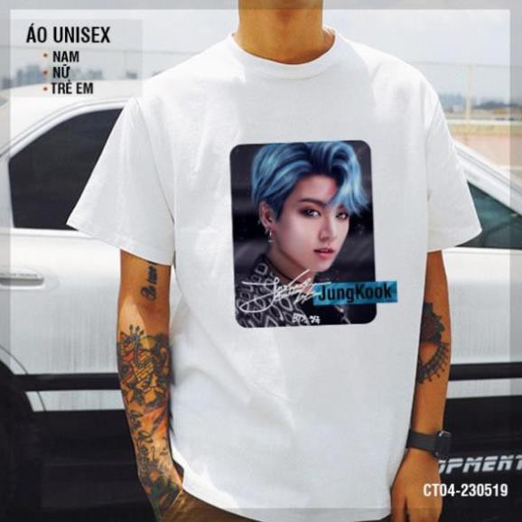 [Mã FAMAYWA2 giảm 10K đơn 50K] HOT SALE- Áo Thun Jungkook BTS Chữ Ký Galaxy Kpop Crazytee /uy tín chất lượng