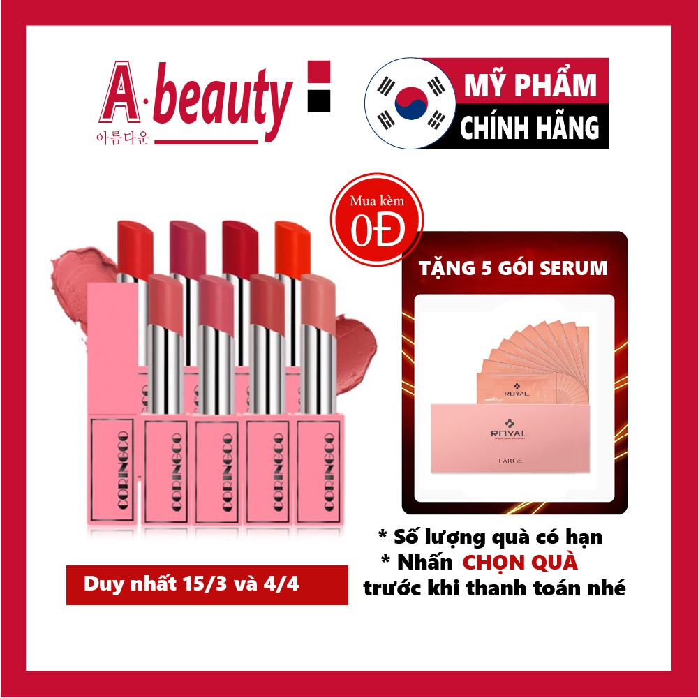 Son Lì Coringco Bonny Lipstick Matte Chính Hãng